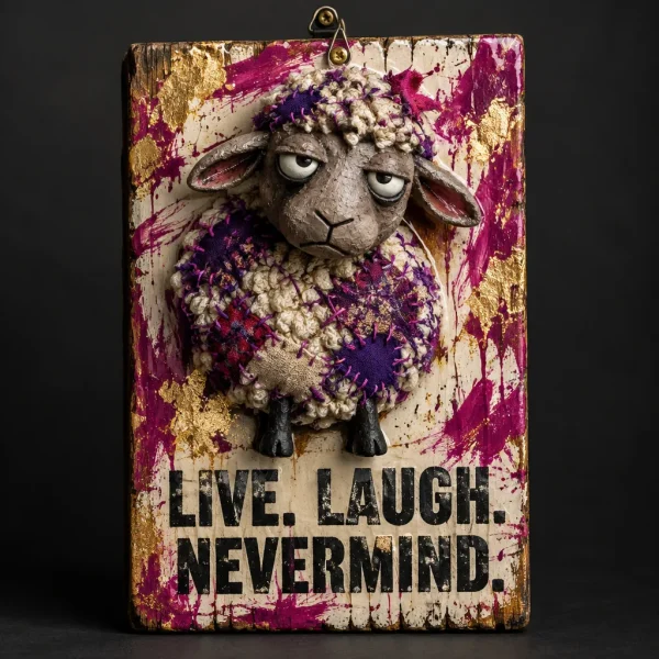 Live. Laugh. Nevermind. Plaque